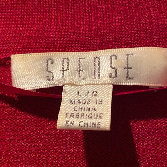 5 for $30 Spense Vibrant Red Women's Cardigan - Picture 2 of 4